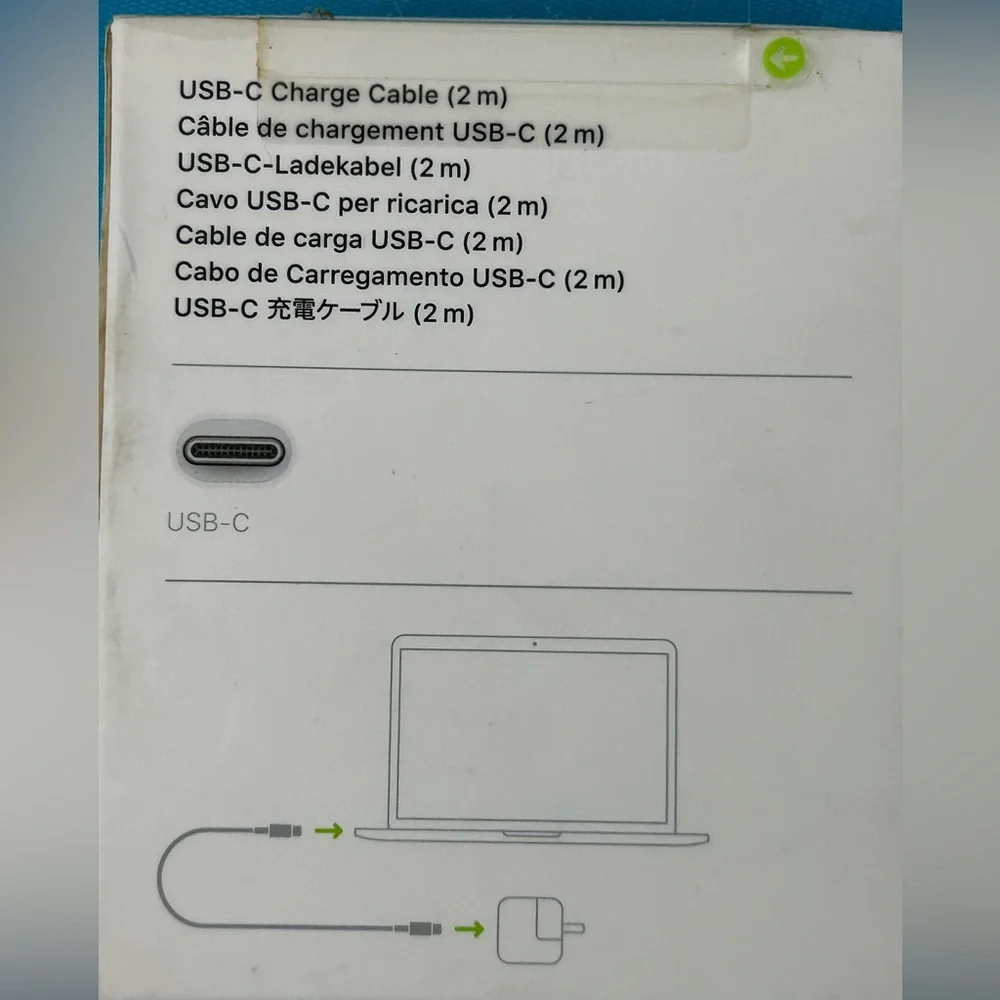 Apple USB-C (2m) charge cord & USB-C to USB Adapter NIB